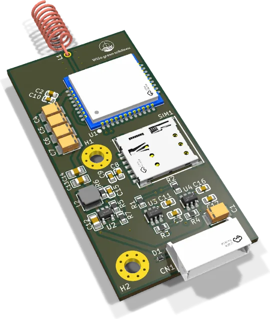 LTE-M-Mobilfunkmodul mit SIM-Halter