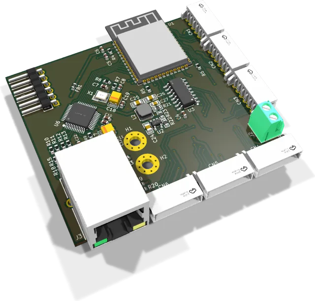 Hub-Hauptplatine mit Ethernet-Buchse